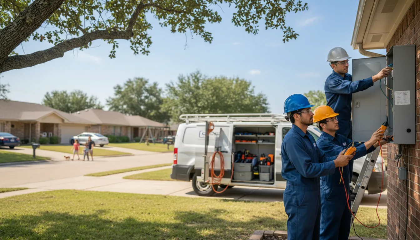 Certified electrician providing emergency electrical services in Keene, TX